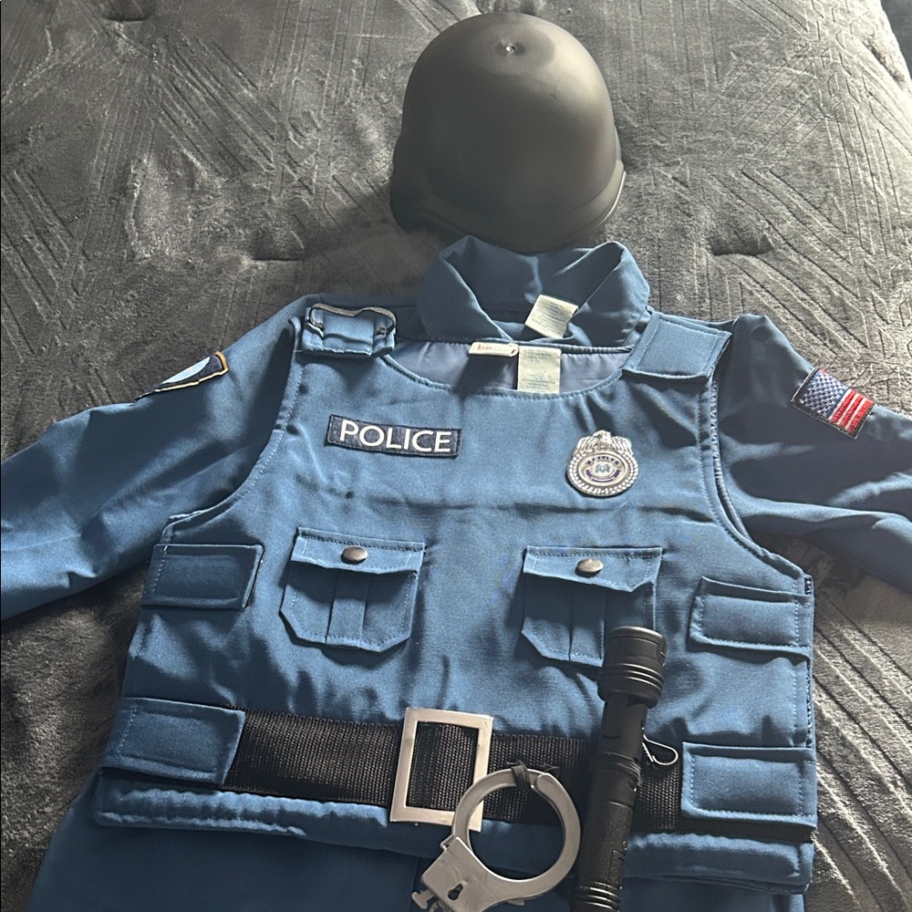 Police Blue Uniform Set with Helmet